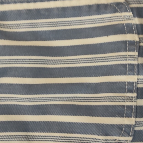 BDG Urban Outfitters Women's 6 Blue White Striped High Waisted Cuffed Shorts - Picture 7 of 8